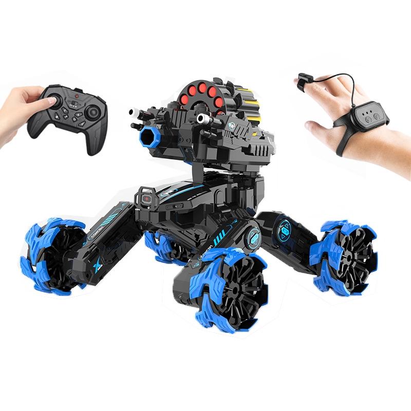 Remote Control Car - Dual Control Soft Bomb - Four-wheel Battle Blooming Tire Spray - Green