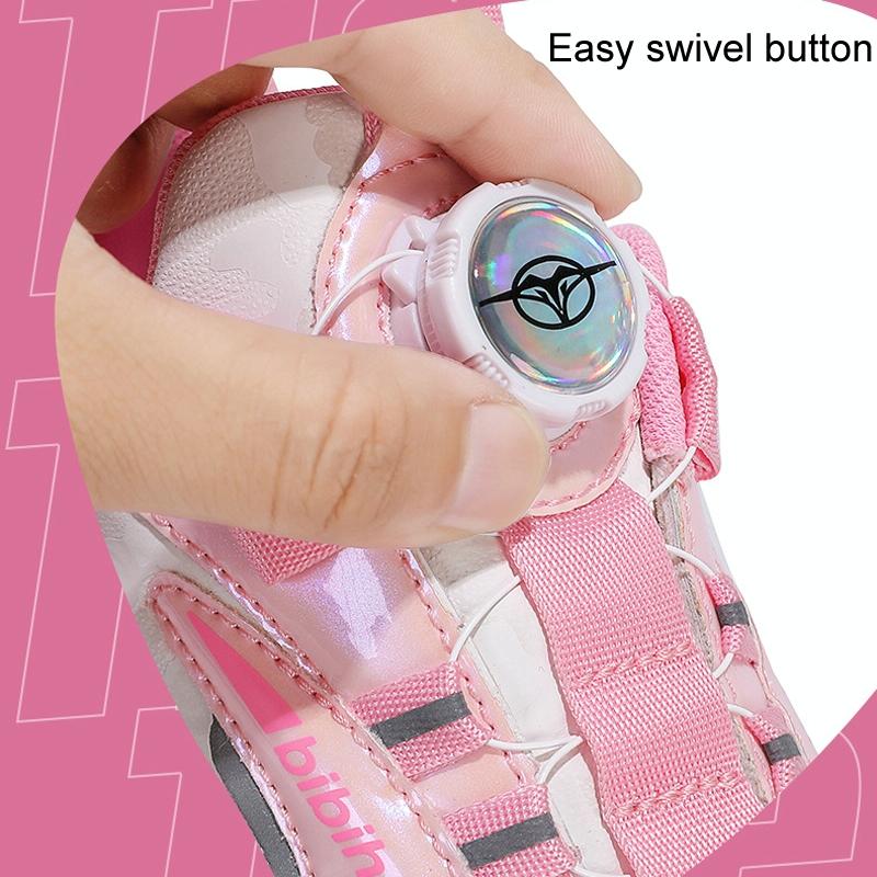 29 Size Children's Two-wheeled Roller Skating Shoes - Xf18 Pink - 33