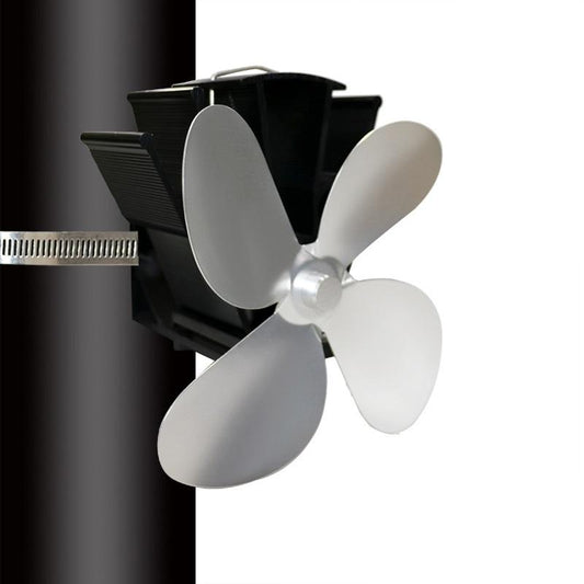 Thermodynamic Wall Mounted Fireplace Fan - no Magnets - Silver