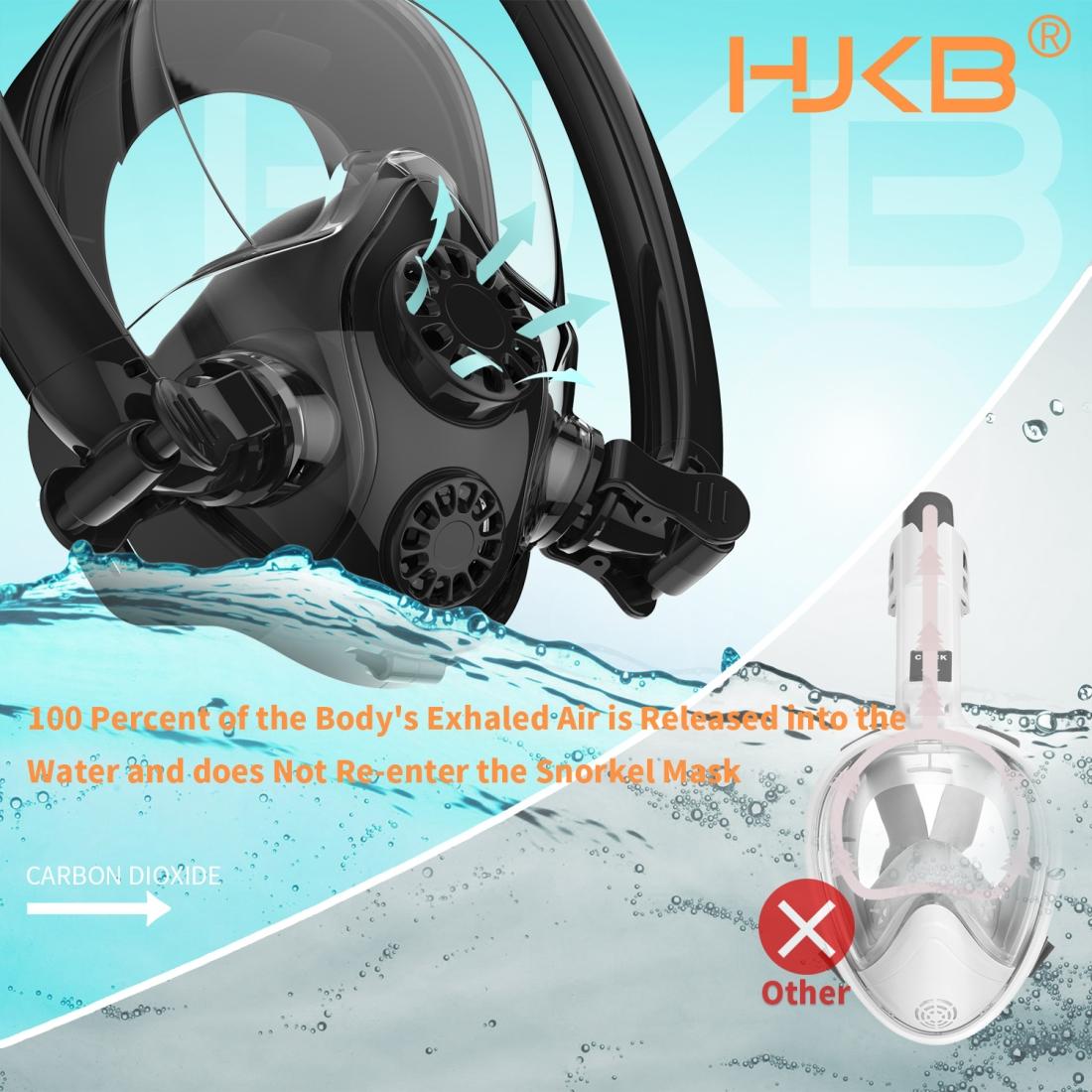 Full Dry Silicone Diving Mask for Water Sports and Gopro Hero11 - Black