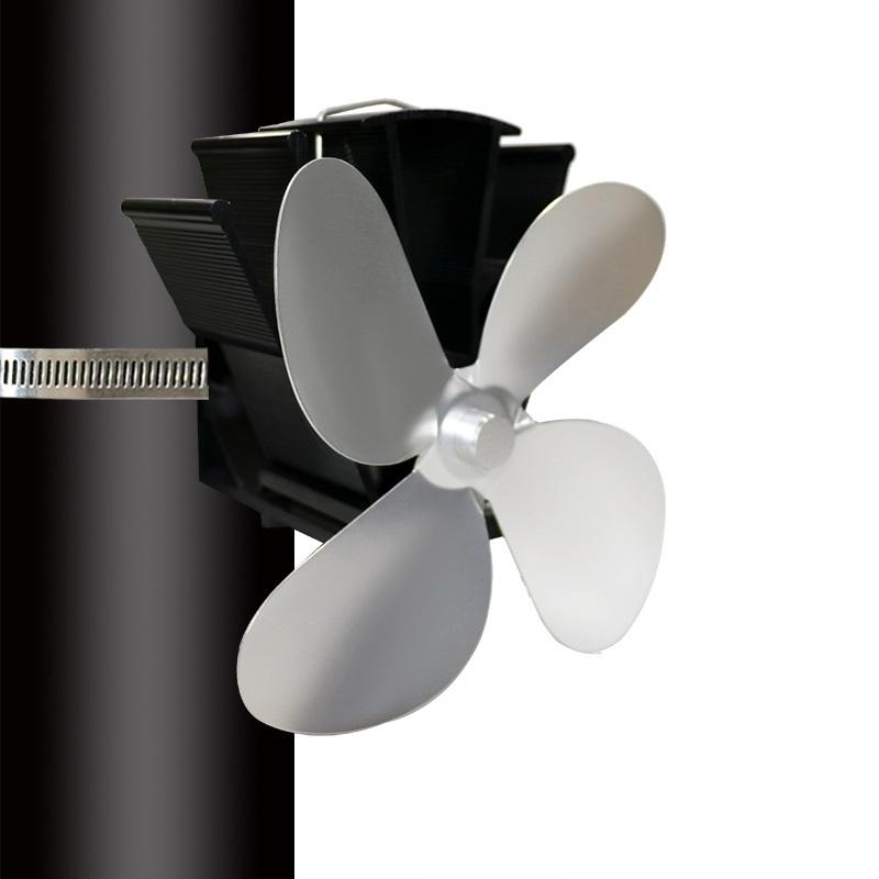 Thermodynamic Wall Mounted Fireplace Fan - no Magnets - Rose Red