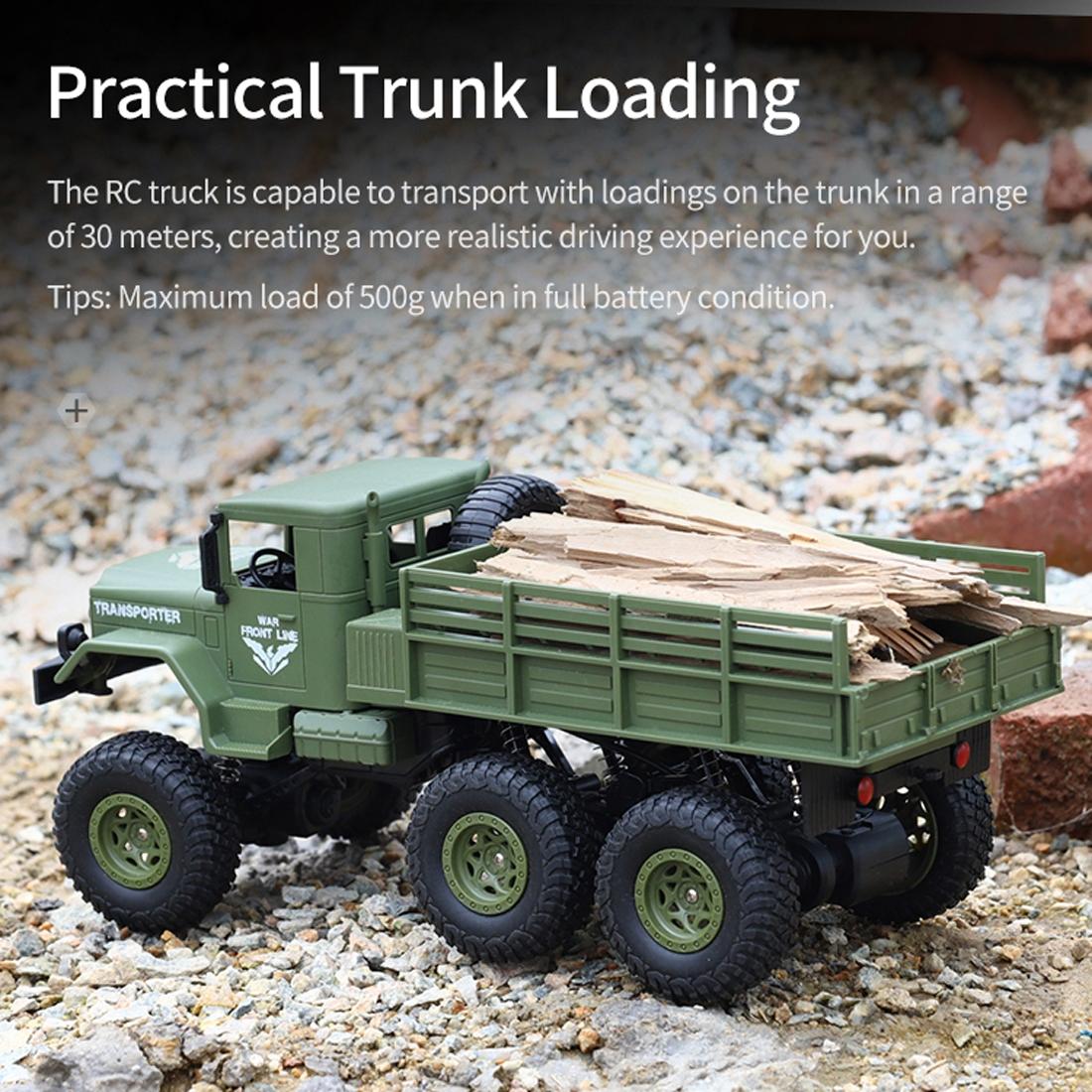 2.4ghz 4ch Remote Control Dongfeng 7 Six-wheeled Armor Truck Toy - Green
