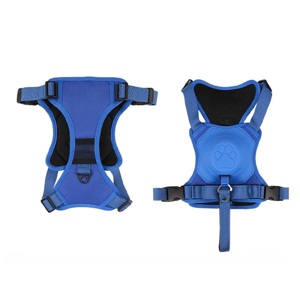 Vibe Geeks Ultimate 2-in-1 Reflective No-pull Dog Harness with Retractable Leash and Control Handle - Orange - Xl