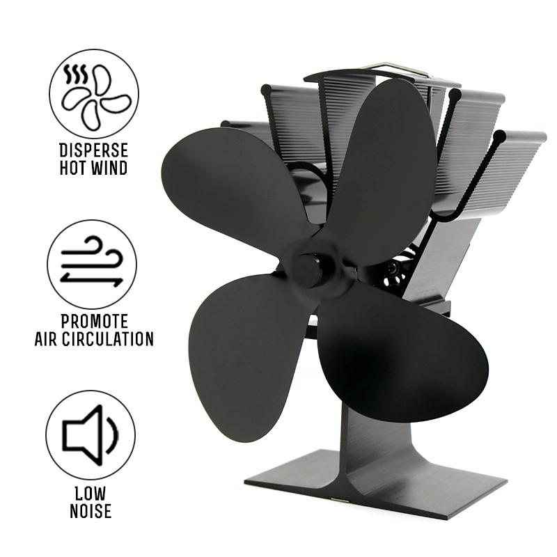 Eco-friendly Heat Powered Stove Fan for Wood / Gas / Pellet Stoves - Gold