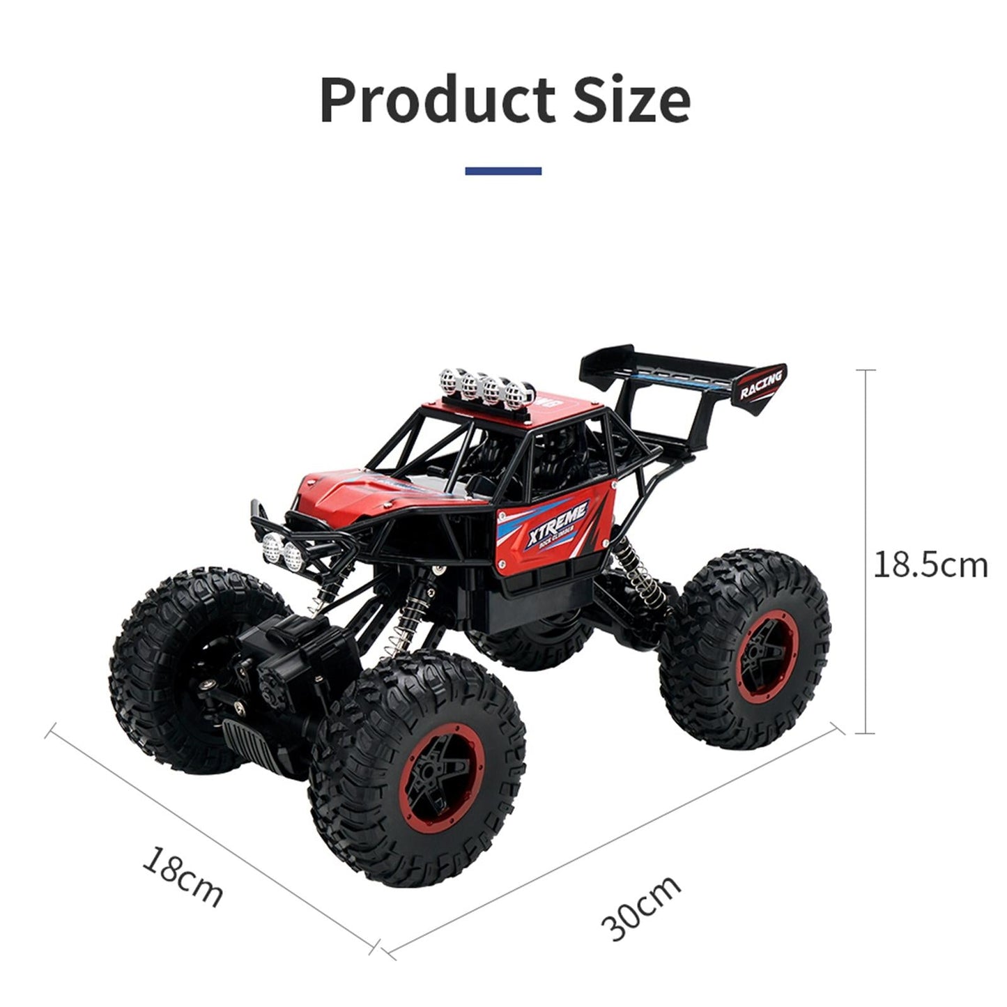 Alloy Climbing Car - 1 14 4wd Remote Control - Blue
