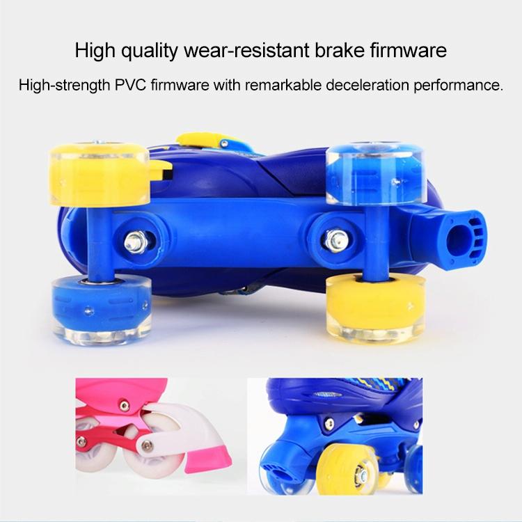 Full-flash Roller Skates for Kids - White Size l - Blue