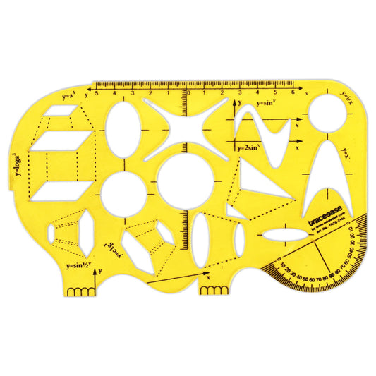 Math?s Trigonometry Formula Geometric Template Drawing Ruler Drafting Stencils Tool