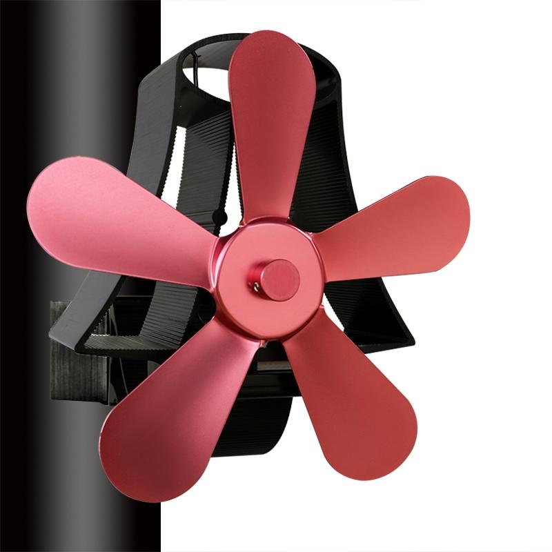 High Temp 5-blade Heat Powered Stove Fan for Fireplaces - Bronze