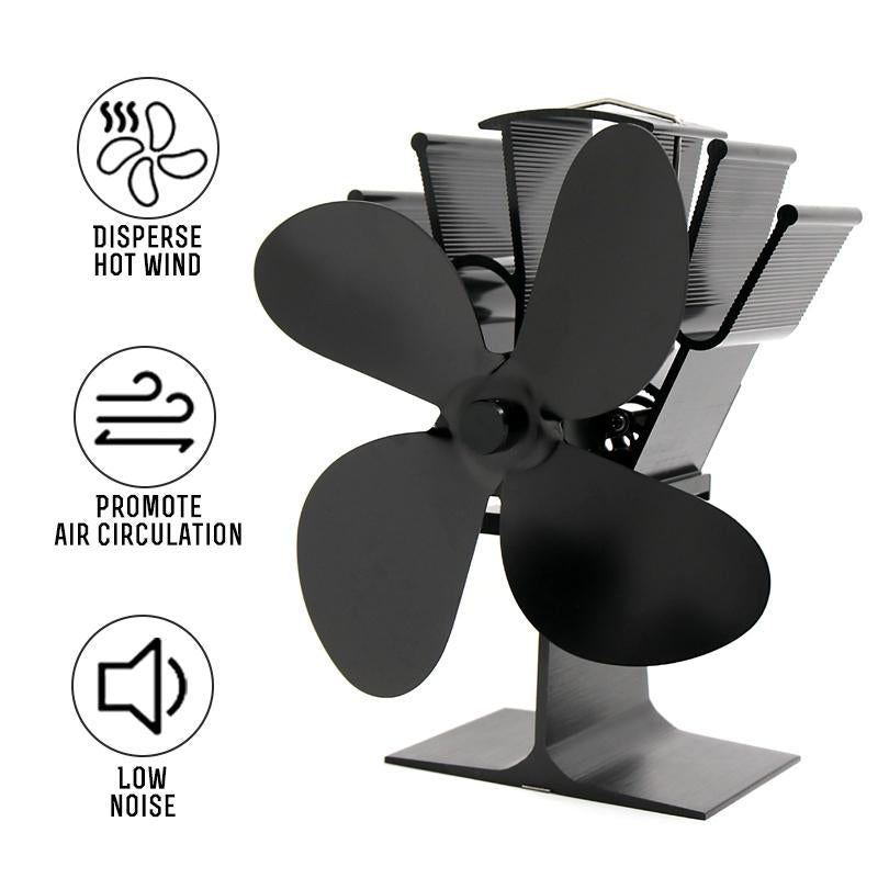 Eco-friendly Heat Powered Stove Fan for Wood / Gas / Pellet Stoves - Bronze