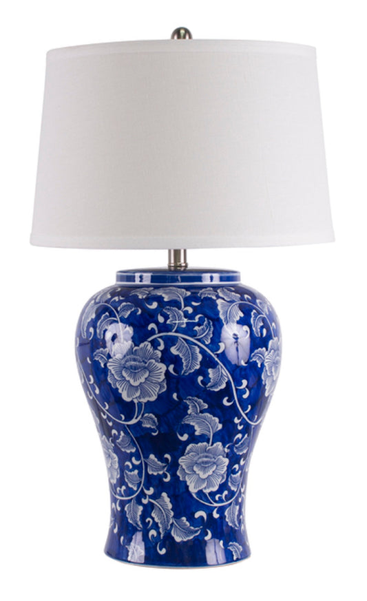 Trellis Ceramic Table Lamp w Shade 68cm