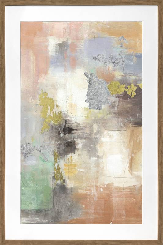 Hudson Abstract Artwork Framed W Glass Front 80x120cm