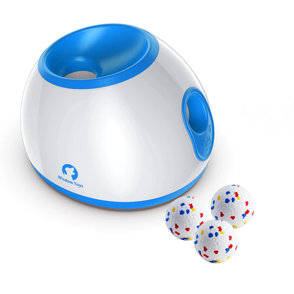 Automatic Dog Ball Launcher with Adjustable Distance - balls not included(blue)