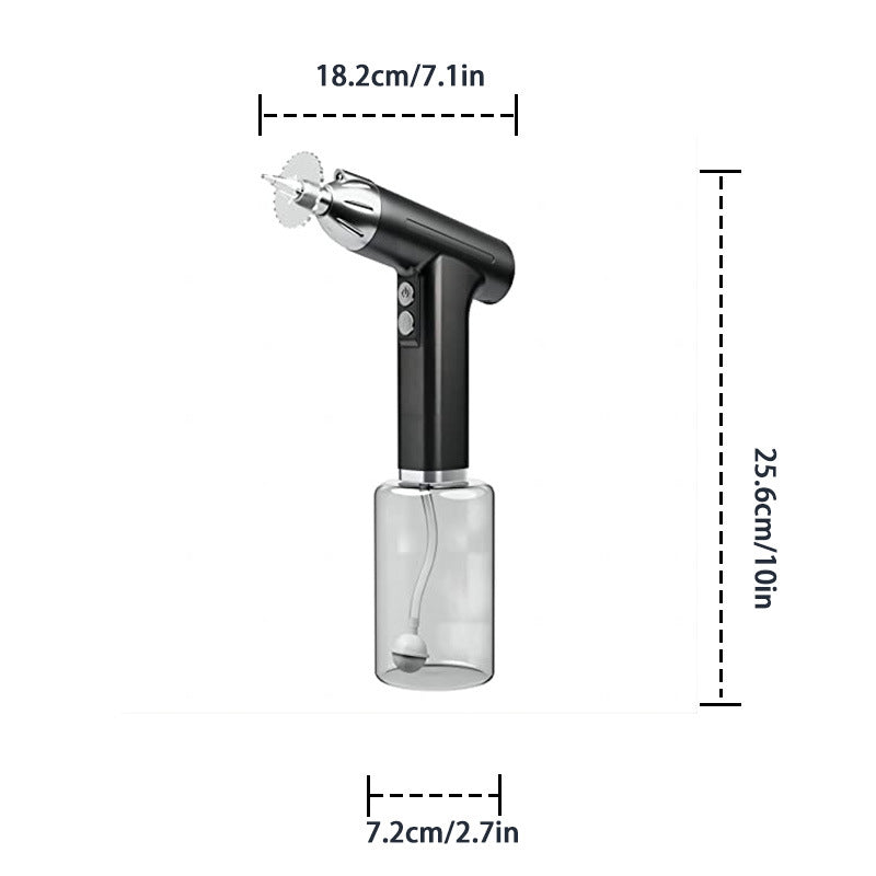 Black Electric Earwax Irrigator Set - Gentle and effective earwax cleaner with collection basin and earplugs
