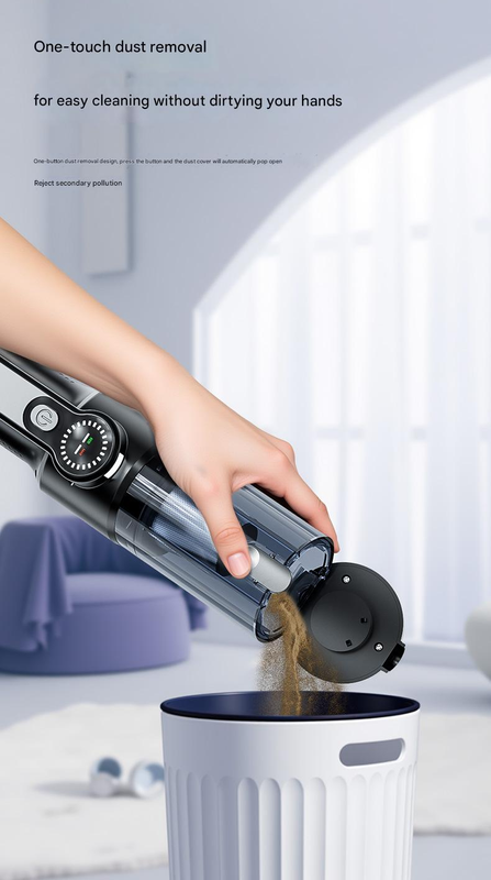 Multi-Function Cordless Handheld Vacuum Cleaner & Blower - Powerful Brushless Motor with Digital Display(Gray Orange)