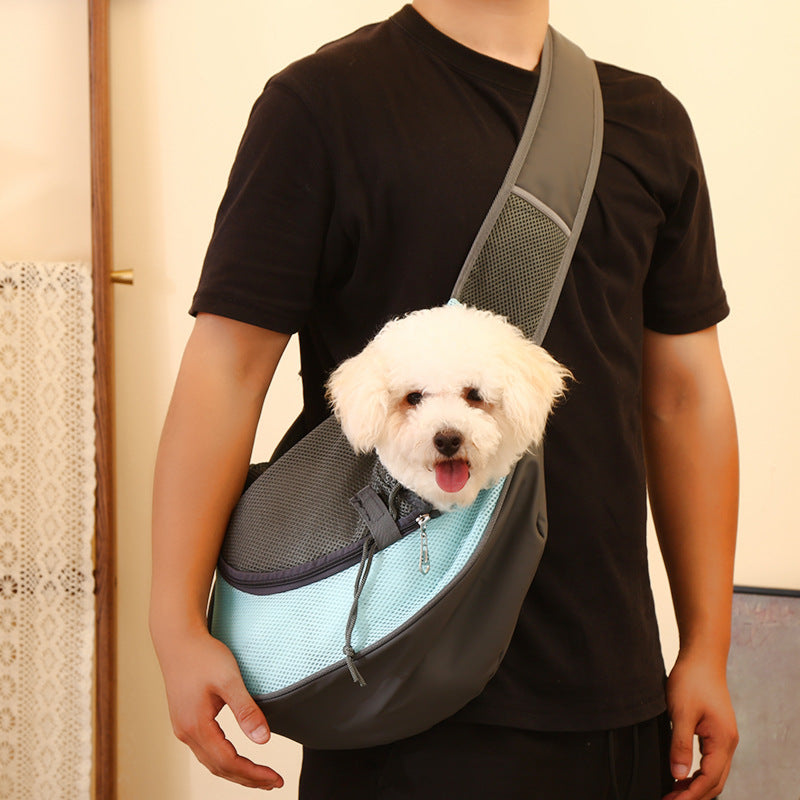Yellow Portable Pet Sling Backpack for Small Dogs and Cats – Size S with Breathable Mesh Design