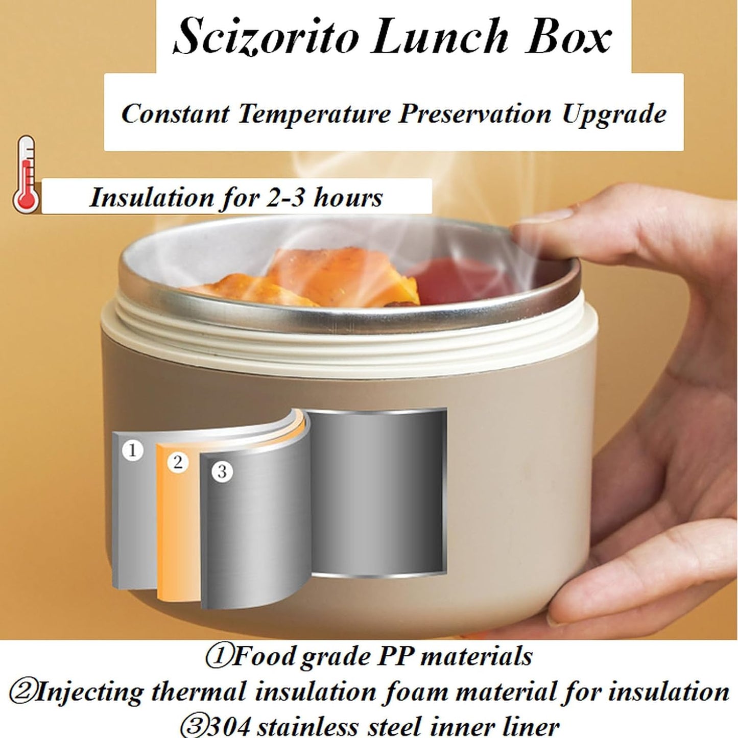4-Pack Blue 304 Stainless Steel Microwave-Safe Lunch Box Set - Stackable Insulated Bento Containers for Office & School