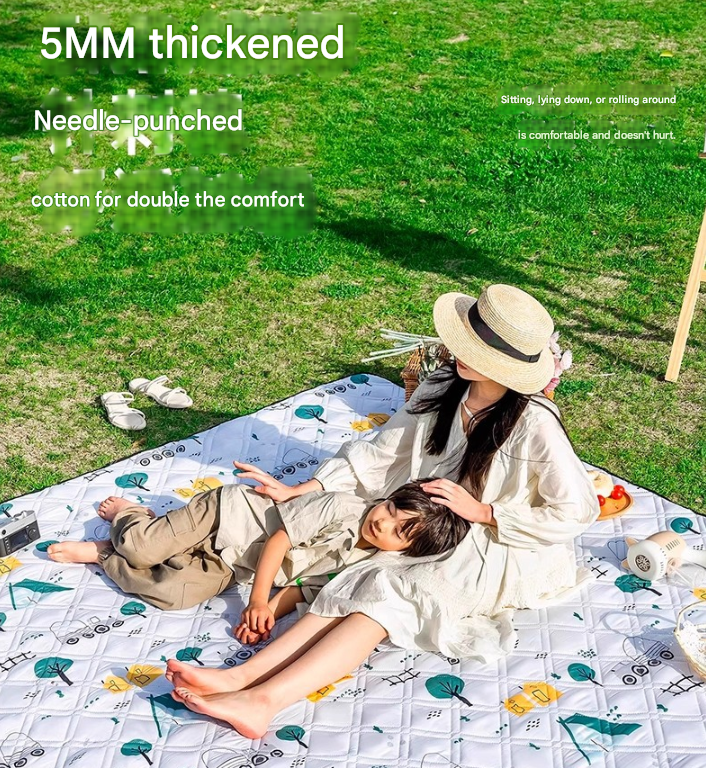 Seattle Extra Large 200x200cm Waterproof Picnic Mat - Portable Thickened Oxford Cloth Outdoor Camping Blanket for Beach, Parks and Family Outings