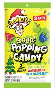 Warhead Xmas Popping Candy 3 Flavours