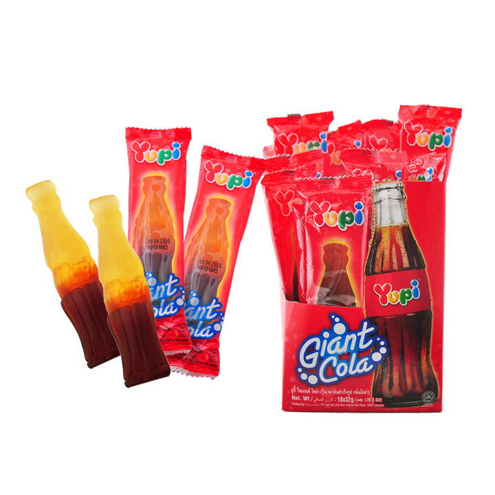 Yupi Giant Cola Bottle 32g (18 Pack)