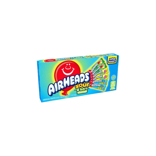 Airheads Sour 6 Bars Assorted Flavours Box 93g