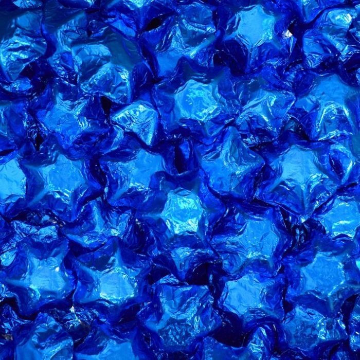Choc Stars Blue Foil 1kg (120 Pack)