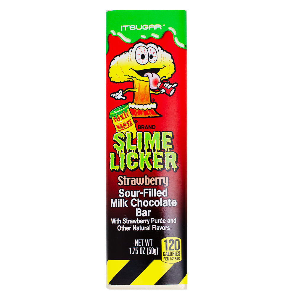 Toxic Waste Filled Chocolate Bar Strawberry 50g