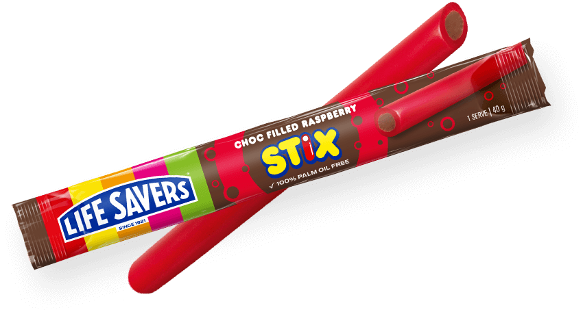 Lifesavers Stix Choc Raspberry 40g