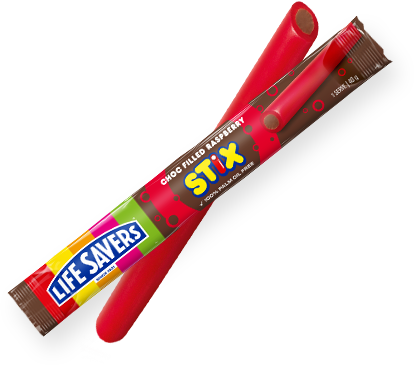 Lifesavers Stix Choc Raspberry 40g