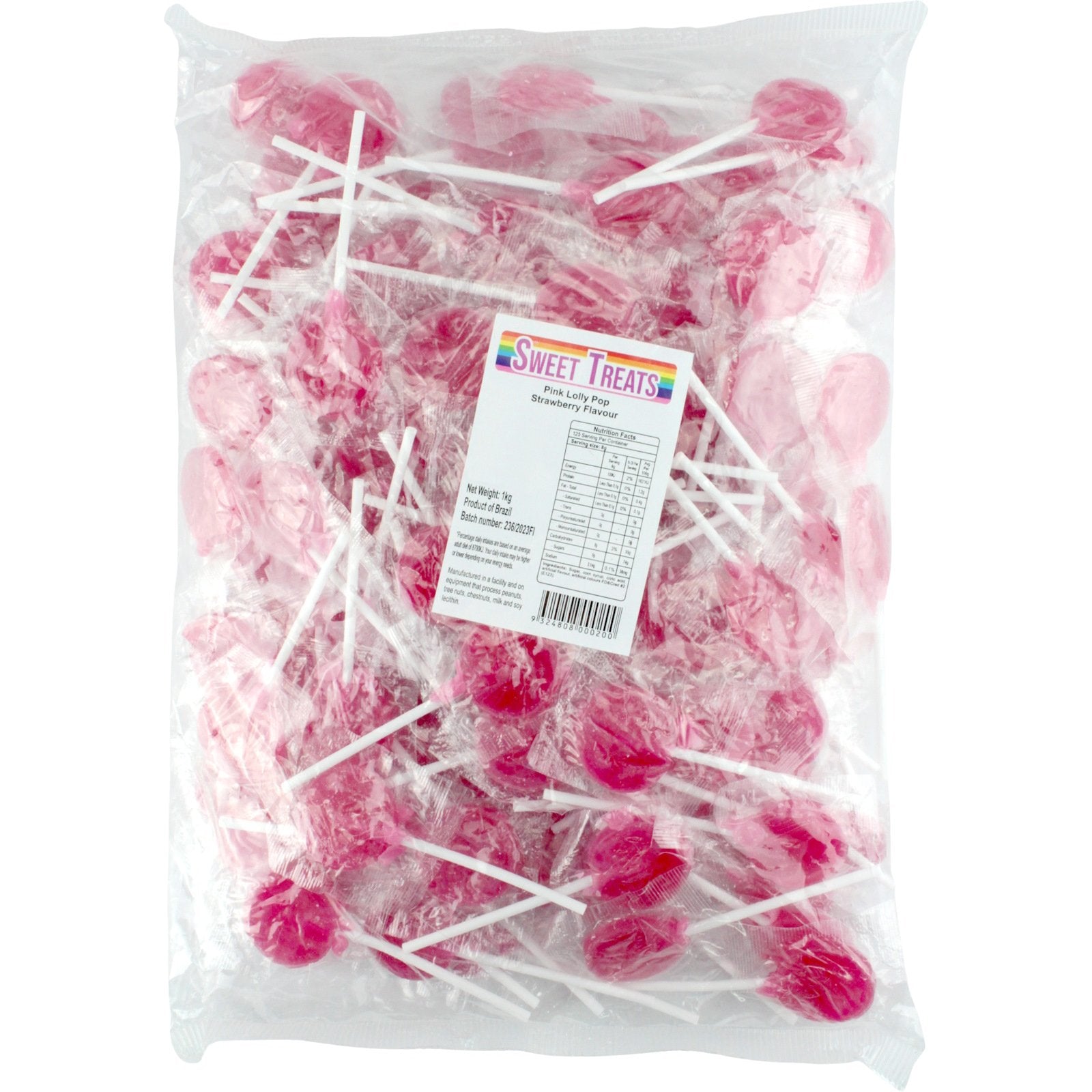 Lollipops Pink Blue White 1kg (125 Pack )