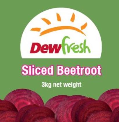 DEWFRESH BEETROOT SLICED 3kg