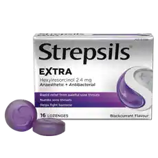 Strepsil Extra Blackcurrant (16 Lozenges)