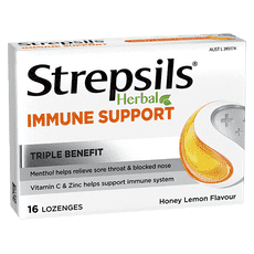 Strepsil Immune Honey Lemon (16 Lozenges)