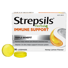 Strepsil Immune Honey Lemon (16 Lozenges)