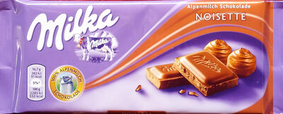 Milka Noisette Milk Chocolate Block 100g