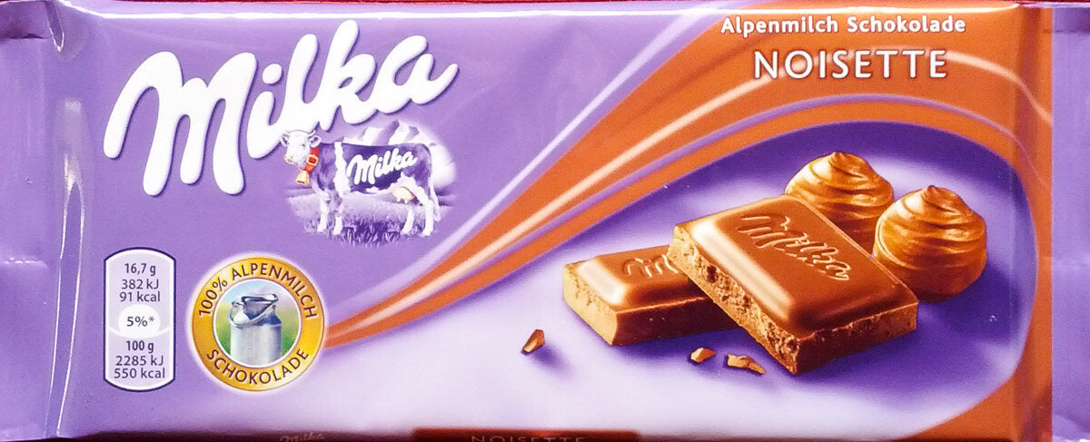 Milka Noisette Milk Chocolate Block 100g