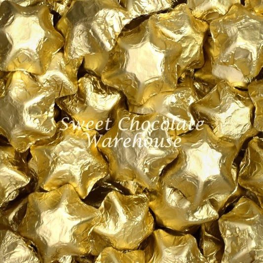 Choc Stars Gold Foil 1kg (120 Pieces)
