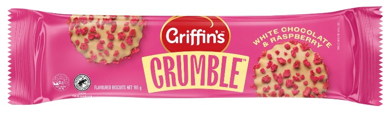 Griffin Crumble Chocolate Raspberry 165g