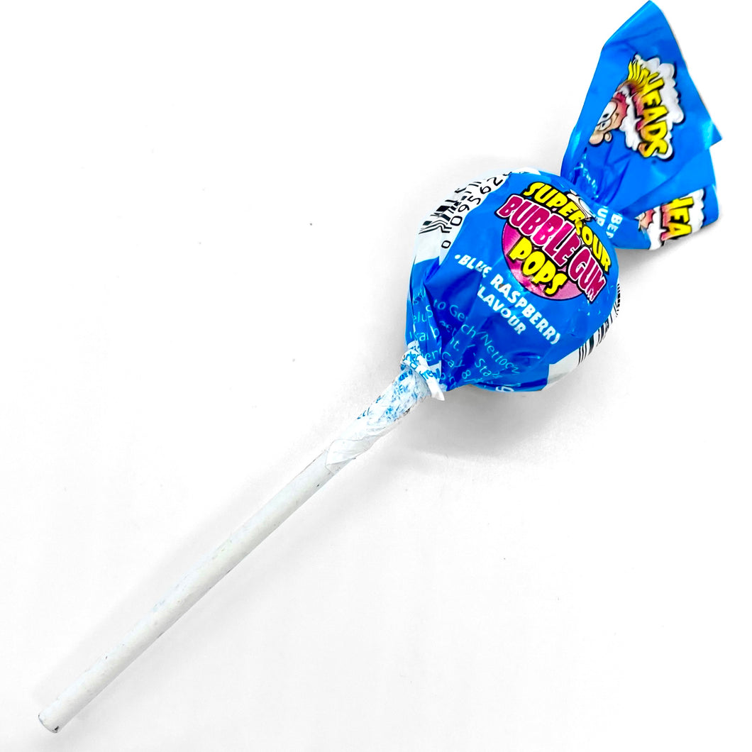 Warheads Super Sour Bubble Gum Pops 19g (100 Pack)