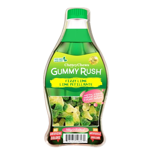 Gummy Rush Bottle Orange Fizzy Lime 160g