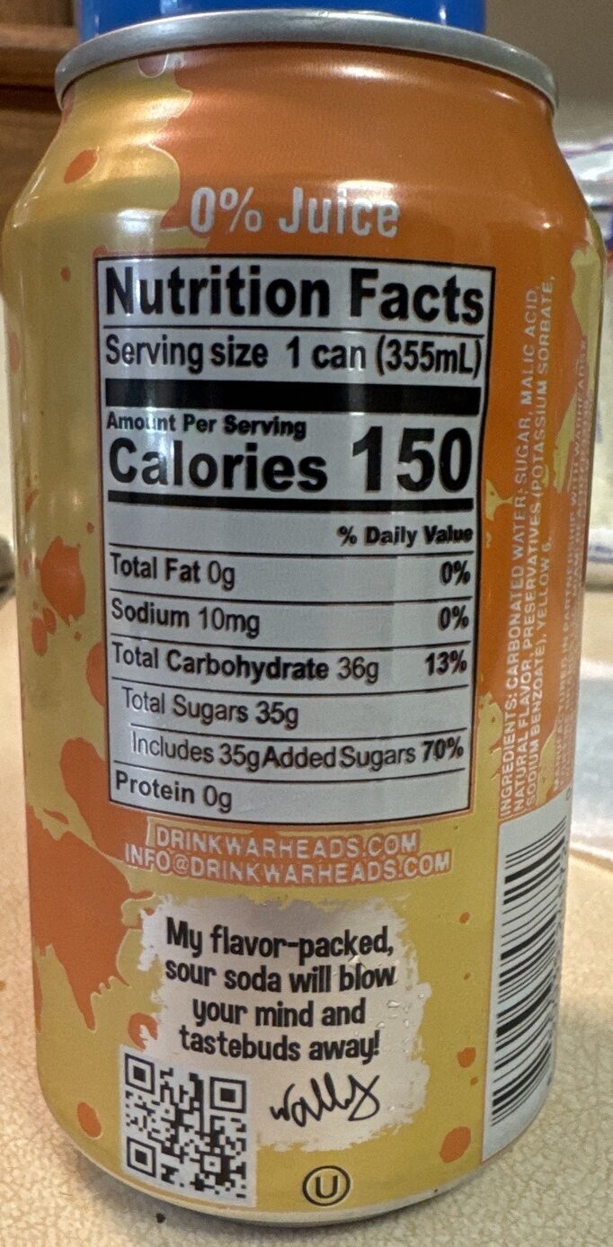 Warhead Peach 355ml