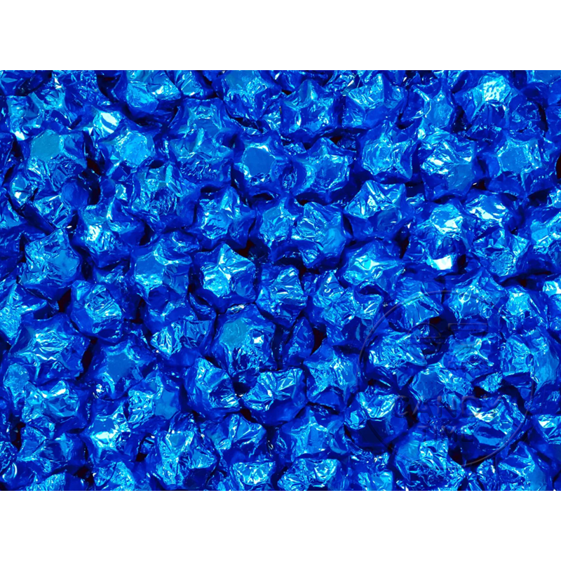 Choc Stars Blue Foil 1kg (120 Pack)