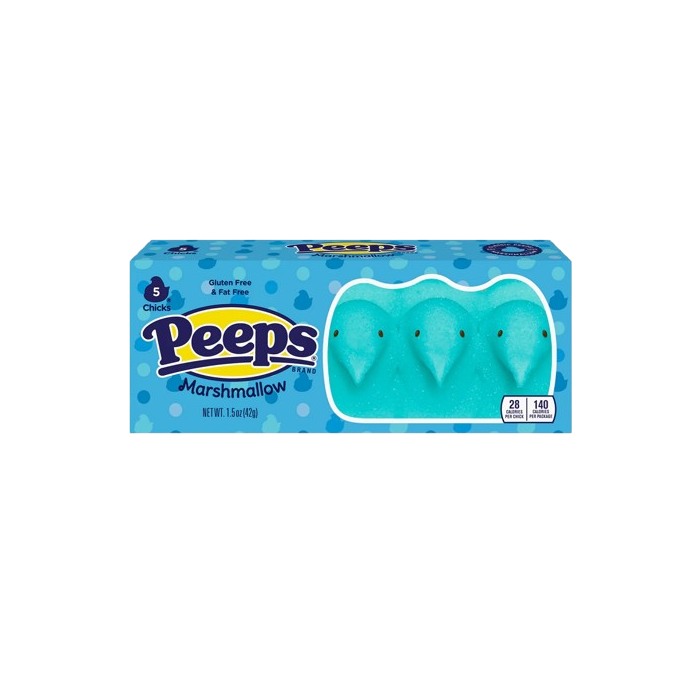 Peeps Blue Marshmallow Chicks 42g (5 Pack)