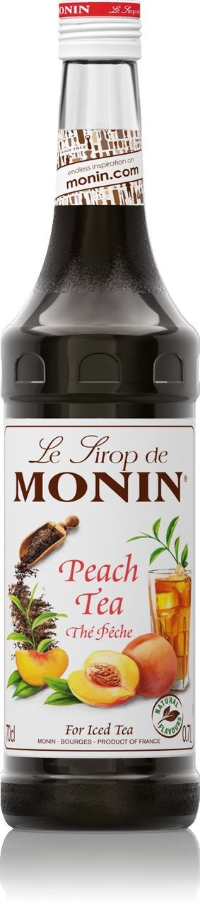 6 X Monin Syrup Peach Tea 700Ml