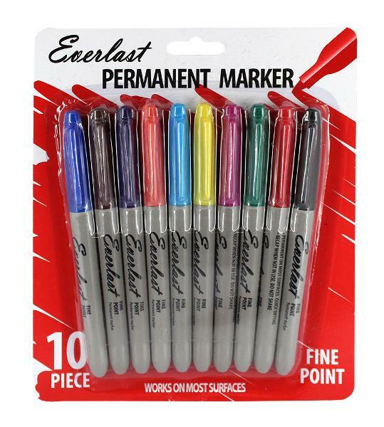 Everlast Permanent Markers 10 Pack