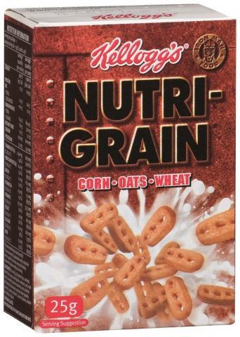 30X  Nutri-Grain Individual Portions 25G Gram