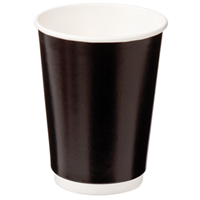 Cups Paper Hot Double Wall 460Ml 16Oz Black