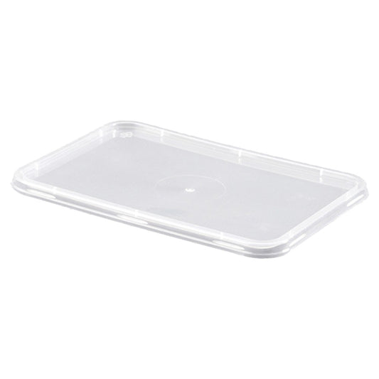 LIDS RECTANGLE PLASTIC COMMON 500-1000ML MICROWAVABLE CATERERS CHOICE