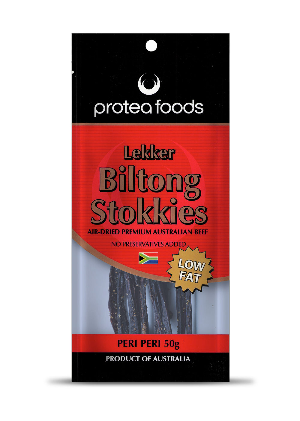 Protea Lekker Biltong Stokkies Peri Peri 50G