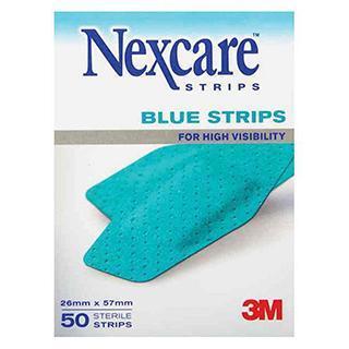 50 Bandaid First Aid Strips Blue