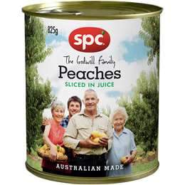 12 X Spc Peaches Sliced In Juice 825G